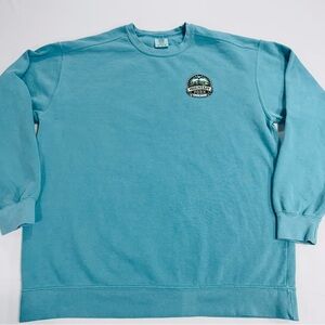 COMFORT COLORS Seafoam Green Crew Neck Sweatshirt, XL, Mountain Fork Brewery